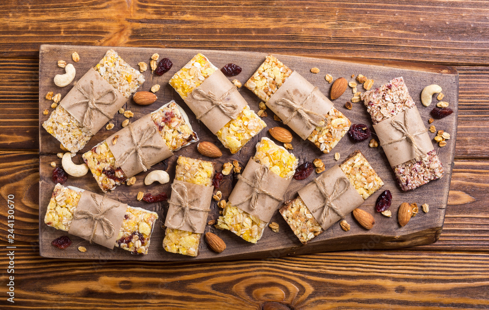 Healthy homemade snacks breakfast . Granola bars Healthy homemade snacks breakfast . Granola bars