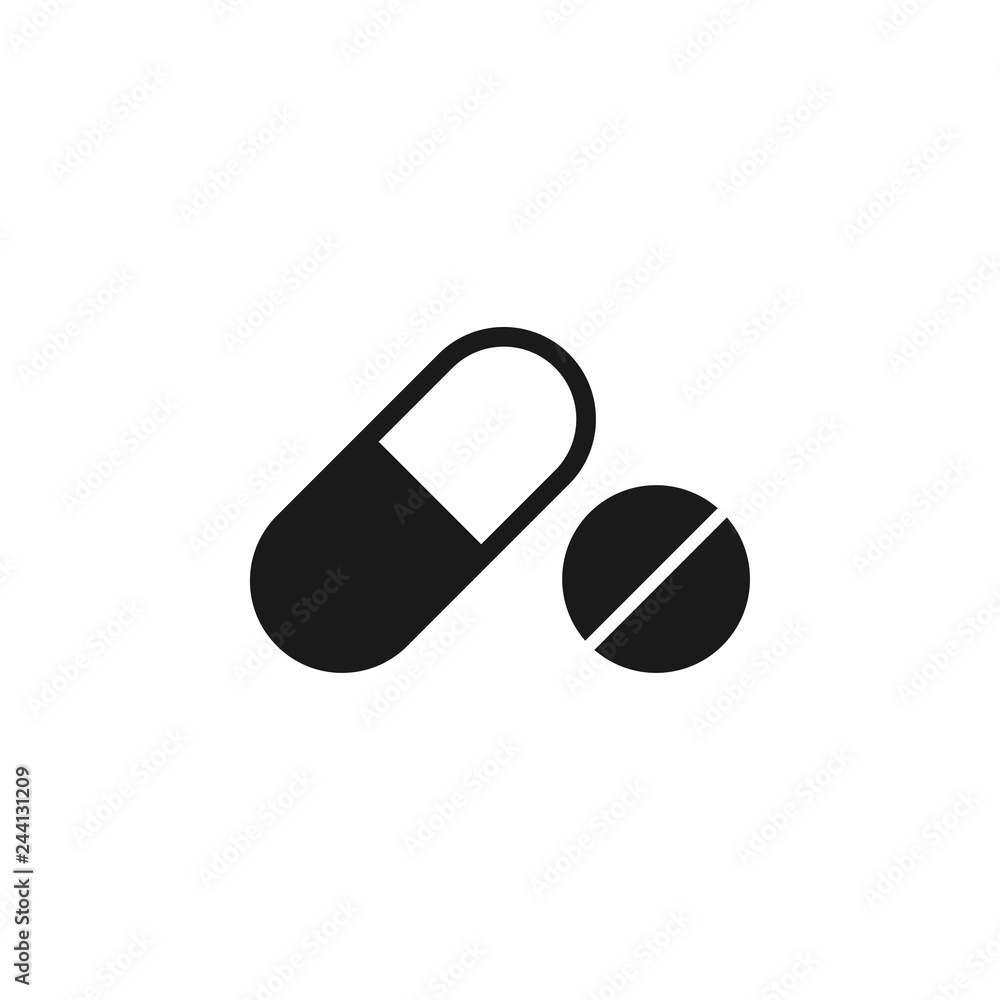 Pill medicine icon graphic design template vector Pill medicine icon graphic design template vector