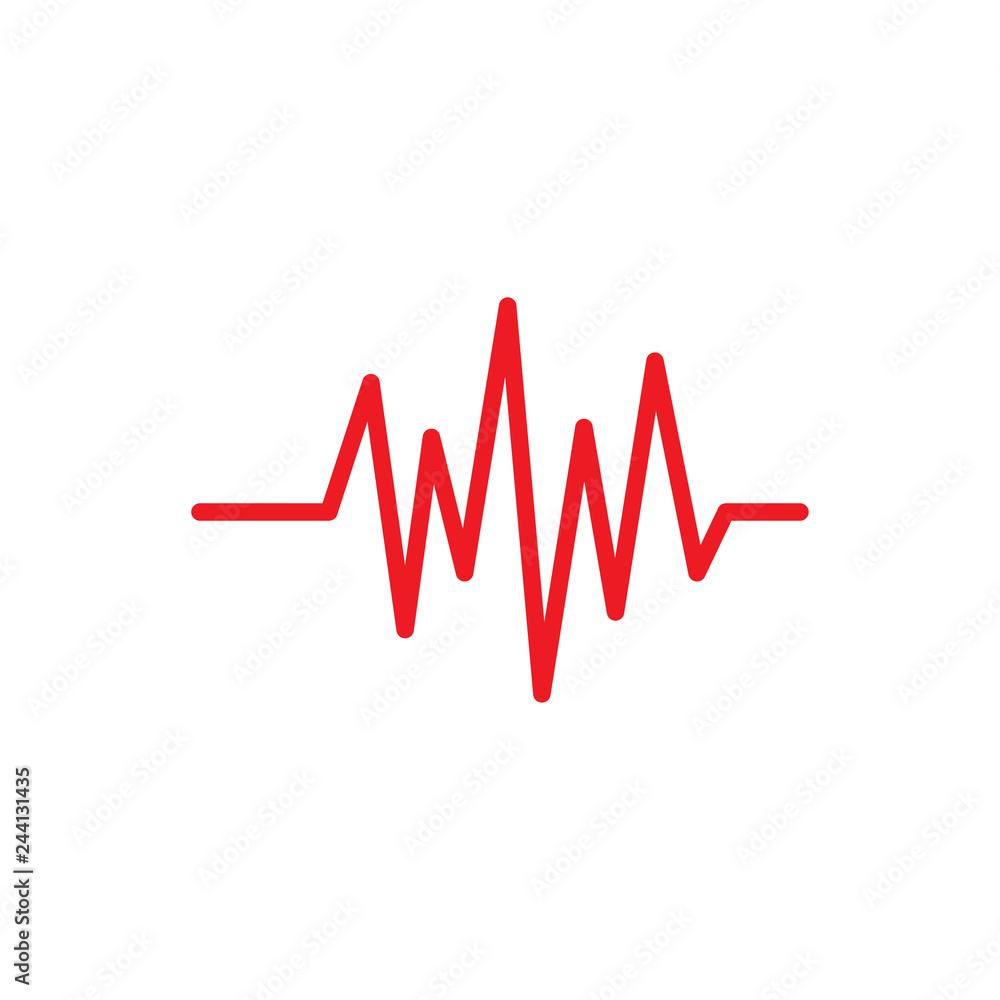Pulse icon graphic design template vector Pulse icon graphic design template vector