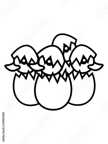 geschwister viele brüder freunde ei schlüpfen frisch geschlüpft küken huhn baby vogel kleines kind süß niedlich comic cartoon clipart ente design