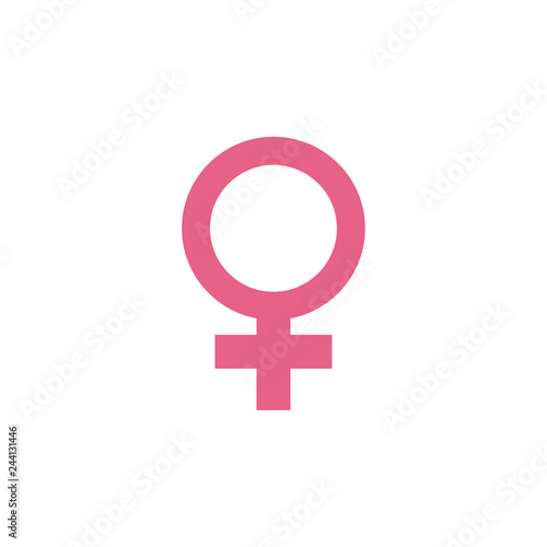 Female gender icon graphic design template vector