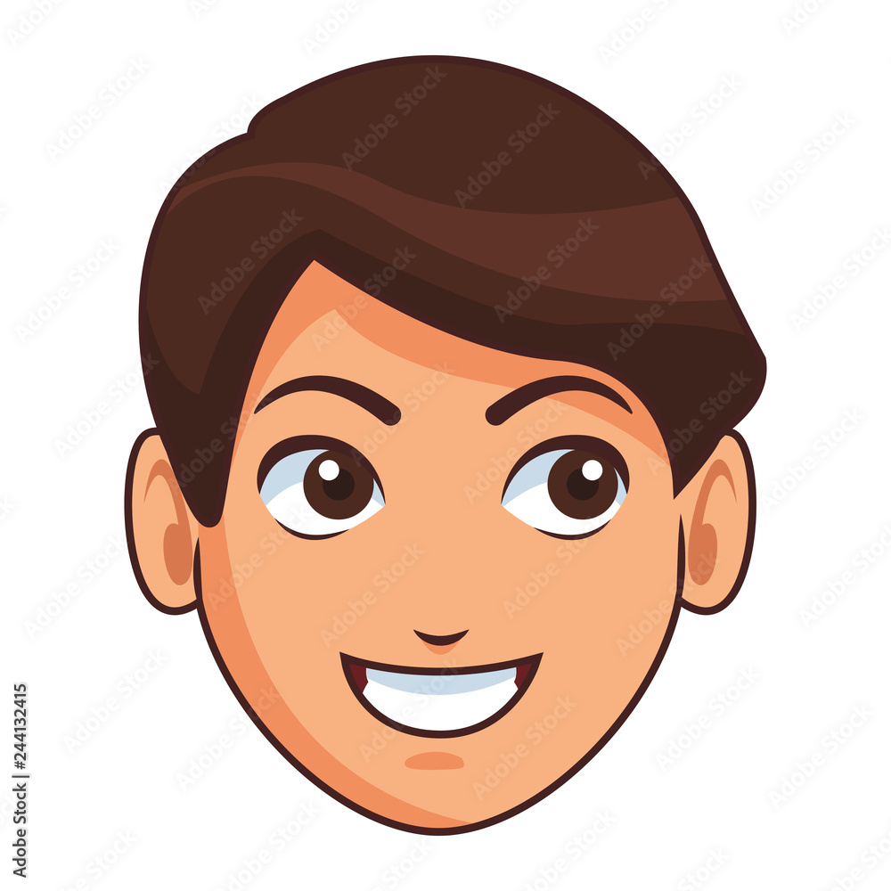 young man face cartoon young man face cartoon