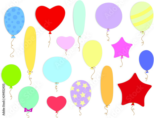 Balloons vector set