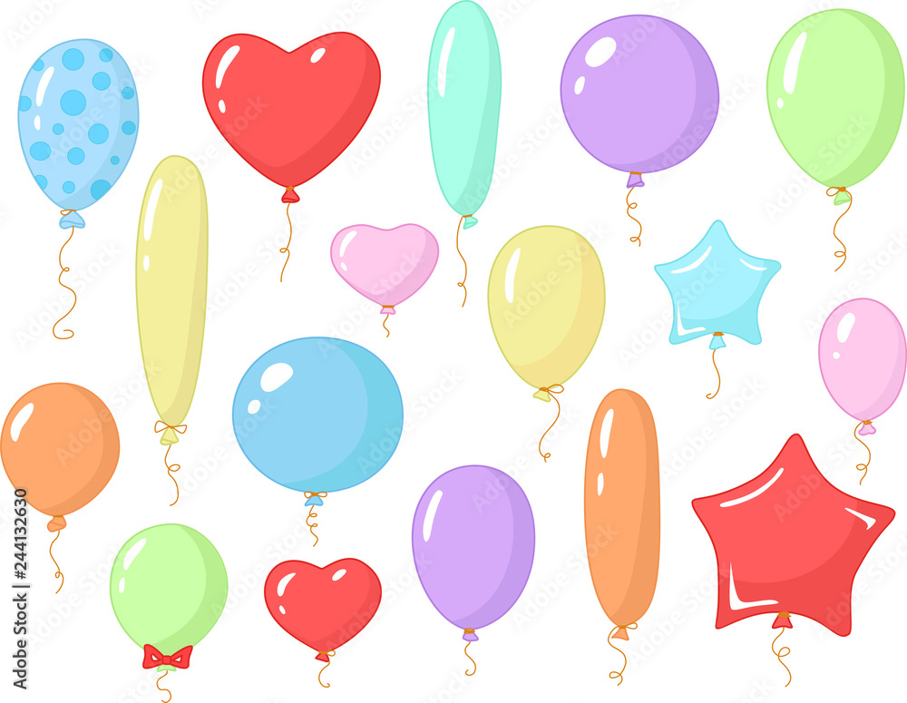 Balloons vector set RGB