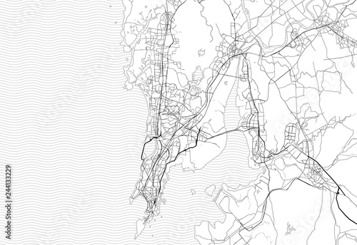 Area map of Mumbai, India