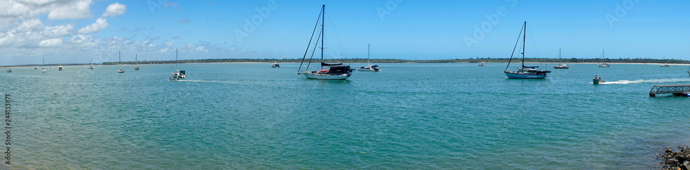 Burrum Heads Queensland panarama view of the ocean Burrum Heads Queensland panarama view of the ocean