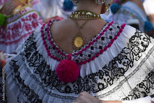 closeup panamenian women dress photo