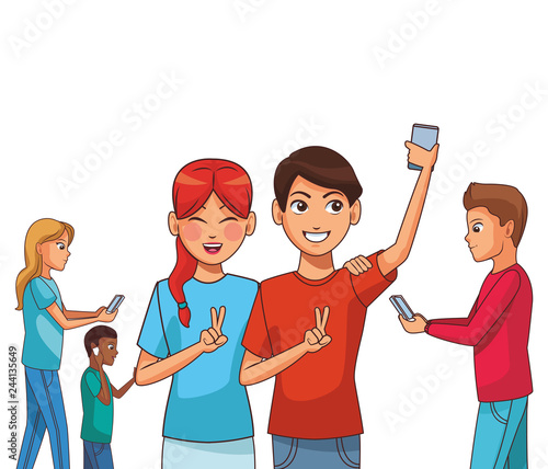 group of friends cartoon