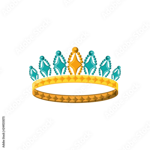 crown queen isolated icon
