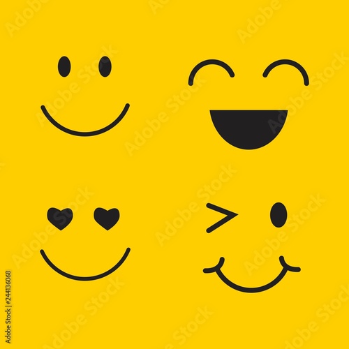 Smile Vector Template Design Illustration