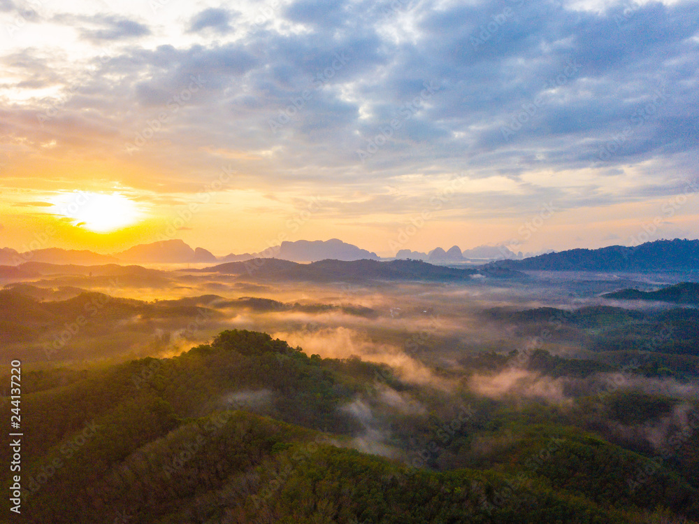 Sunrise at Phu Ta Tun Viewpoint Phang nga province