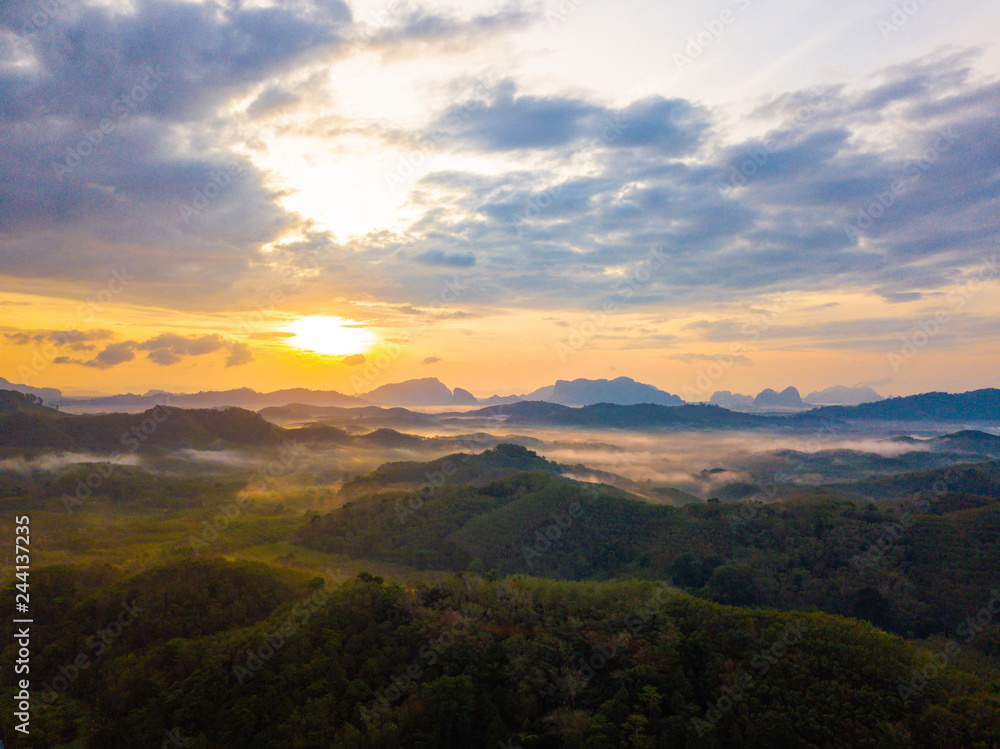 Sunrise at Phu Ta Tun Viewpoint Phang nga province Sunrise at Phu Ta Tun Viewpoint Phang nga province