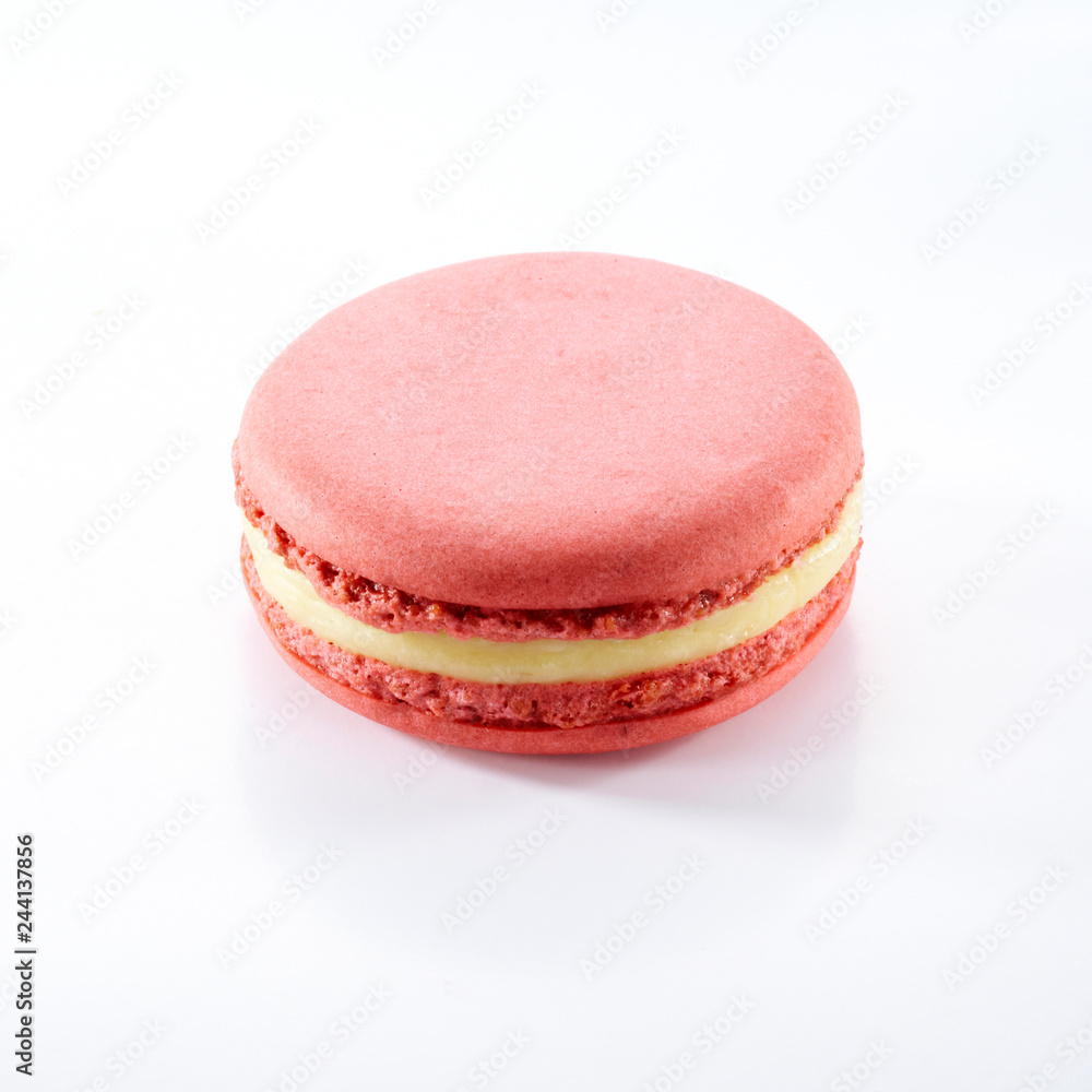 Cute pastry macaron, on a white background Cute pastry macaron, on a white background