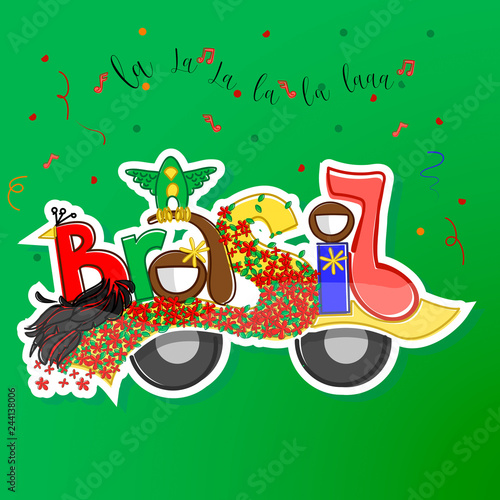 Carro Alegórico de brasil para carnaval