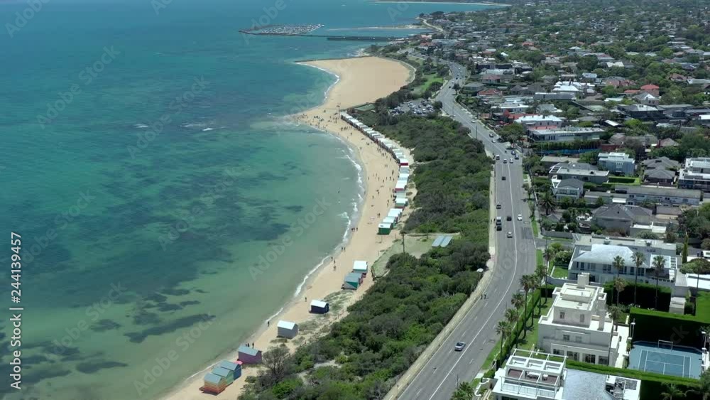 Dendy Street Beach in Brighton the Affluent Suburbs of Melbourne From the Air Dendy Street Beach in Brighton the Affluent Suburbs of Melbourne From the Air