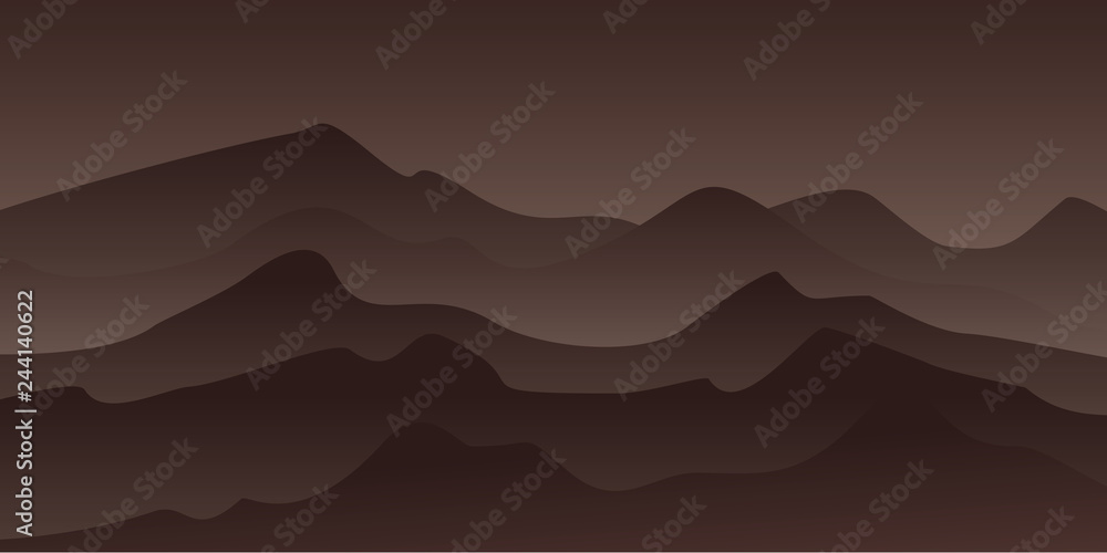 illustration of mountain scenery, mountain landscape background