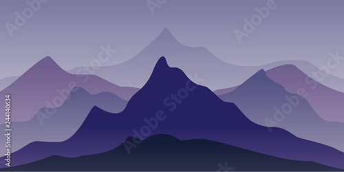 illustration of mountain scenery, mountain landscape background