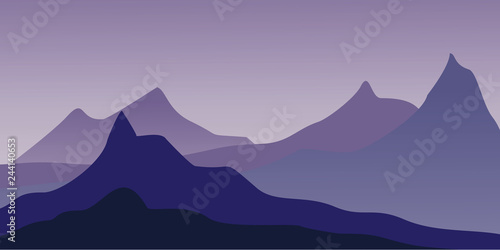 Fototapeta Naklejka Na Ścianę i Meble -  illustration of mountain scenery, mountain landscape background