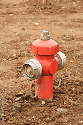 Red fire hydrant