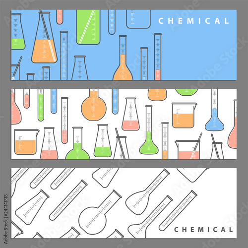 chemical flasks illustration