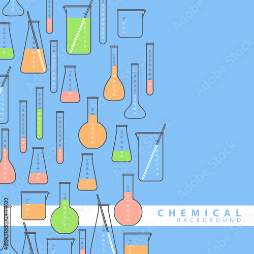 chemical flasks illustration