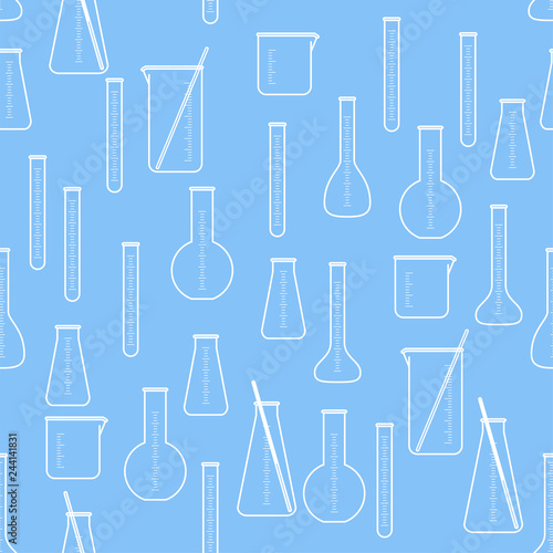 chemical flasks illustration