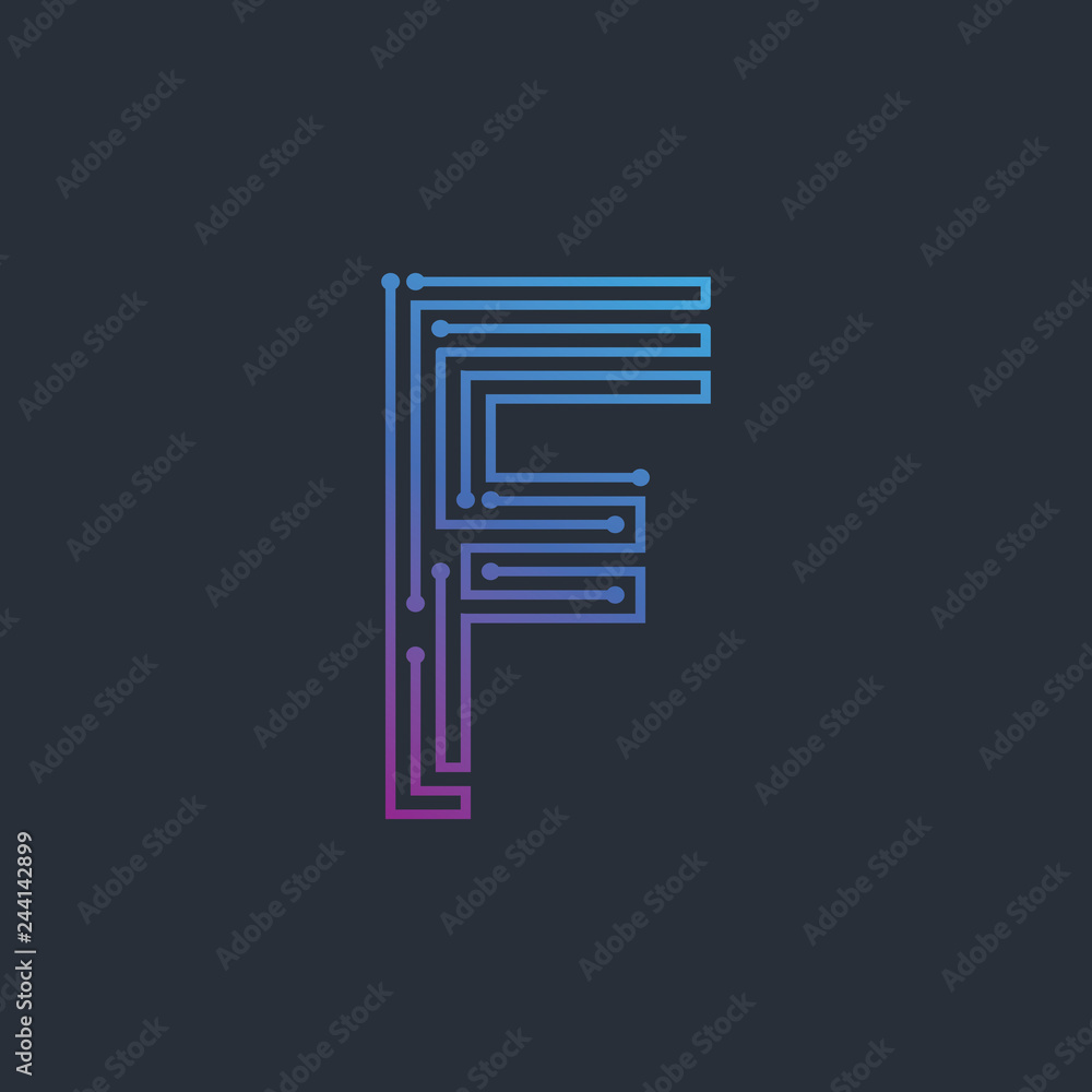 Letter F Technology Abstract logo Template Letter F Technology Abstract logo Template