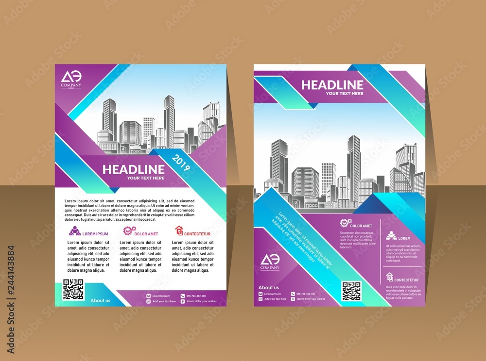 cover of a modern business brochure layout or flyer template, poster, magazine, annual report, book, booklet with red circle and gray design. Size A4 cover of a modern business brochure layout or flyer template, poster, magazine, annual report, book, booklet with red circle and gray design. Size A4