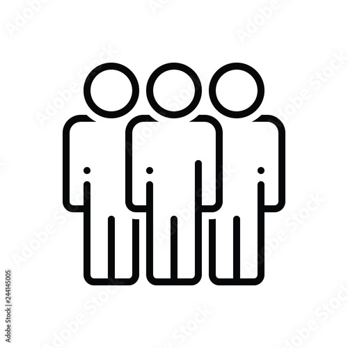 Black line icon for accompaniment