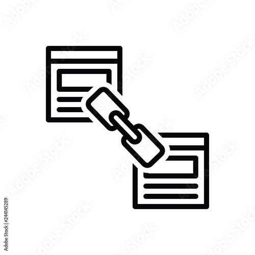 Black line icon for Link