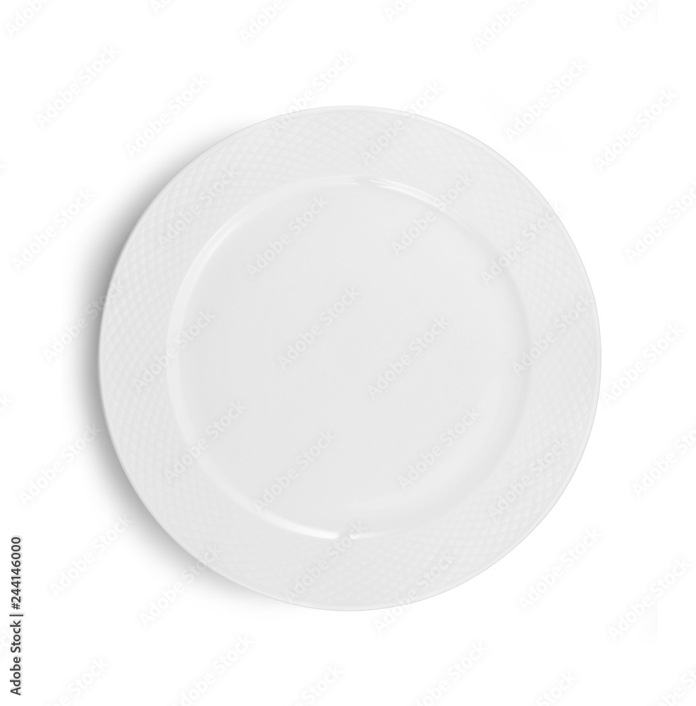 white plate isolated on white background white plate isolated on white background