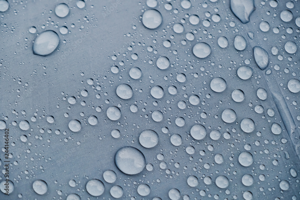 Water Drops Texture Background. Closeup Raindrop on Umbrella. Rainy Day Protection. Macro Shot Water Drops Texture Background. Closeup Raindrop on Umbrella. Rainy Day Protection. Macro Shot