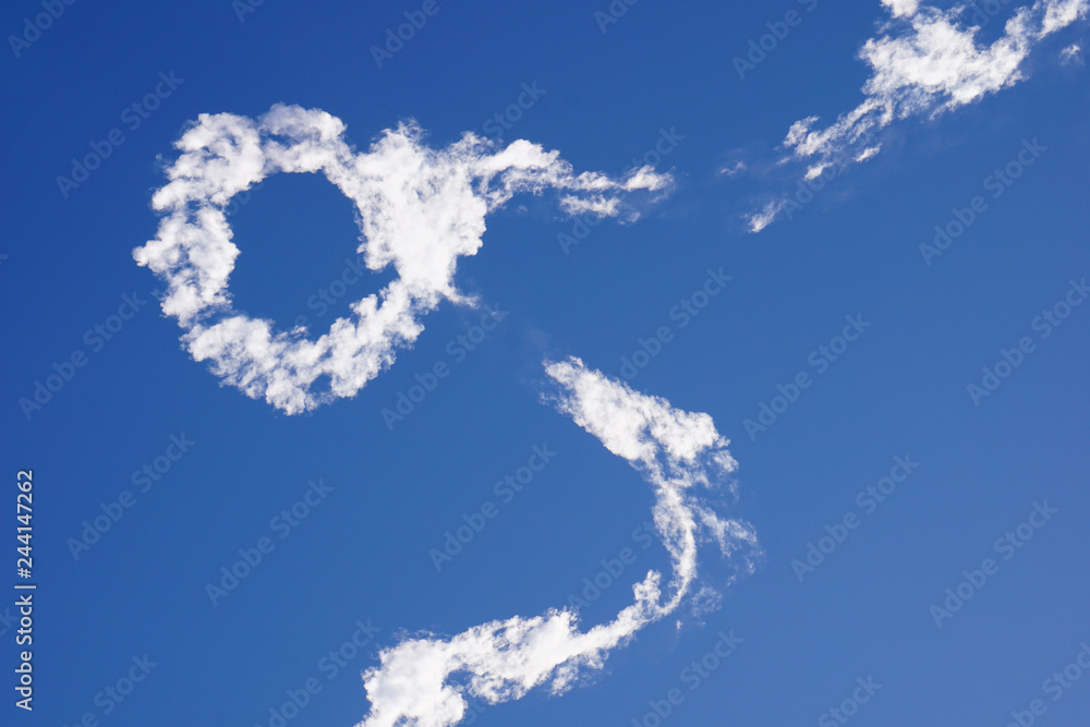 White cloud leaved by Epsilon rocket, launched from Uchinoura Space Center, Japan White cloud leaved by Epsilon rocket, launched from Uchinoura Space Center, Japan