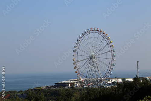 秋の明石海峡大橋