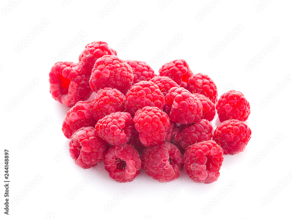 Raspberry fruit isolated over white background Raspberry fruit isolated over white background