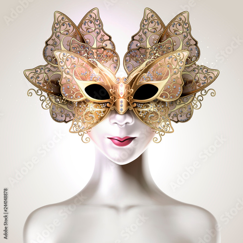 Carnival butterfly mask design