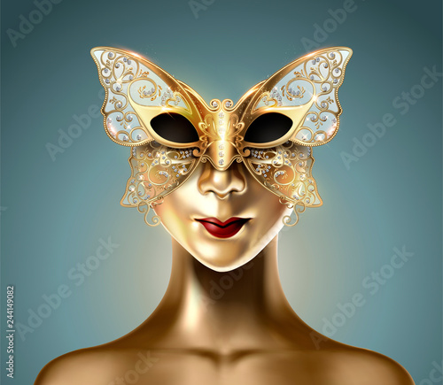 Carnival butterfly mask design