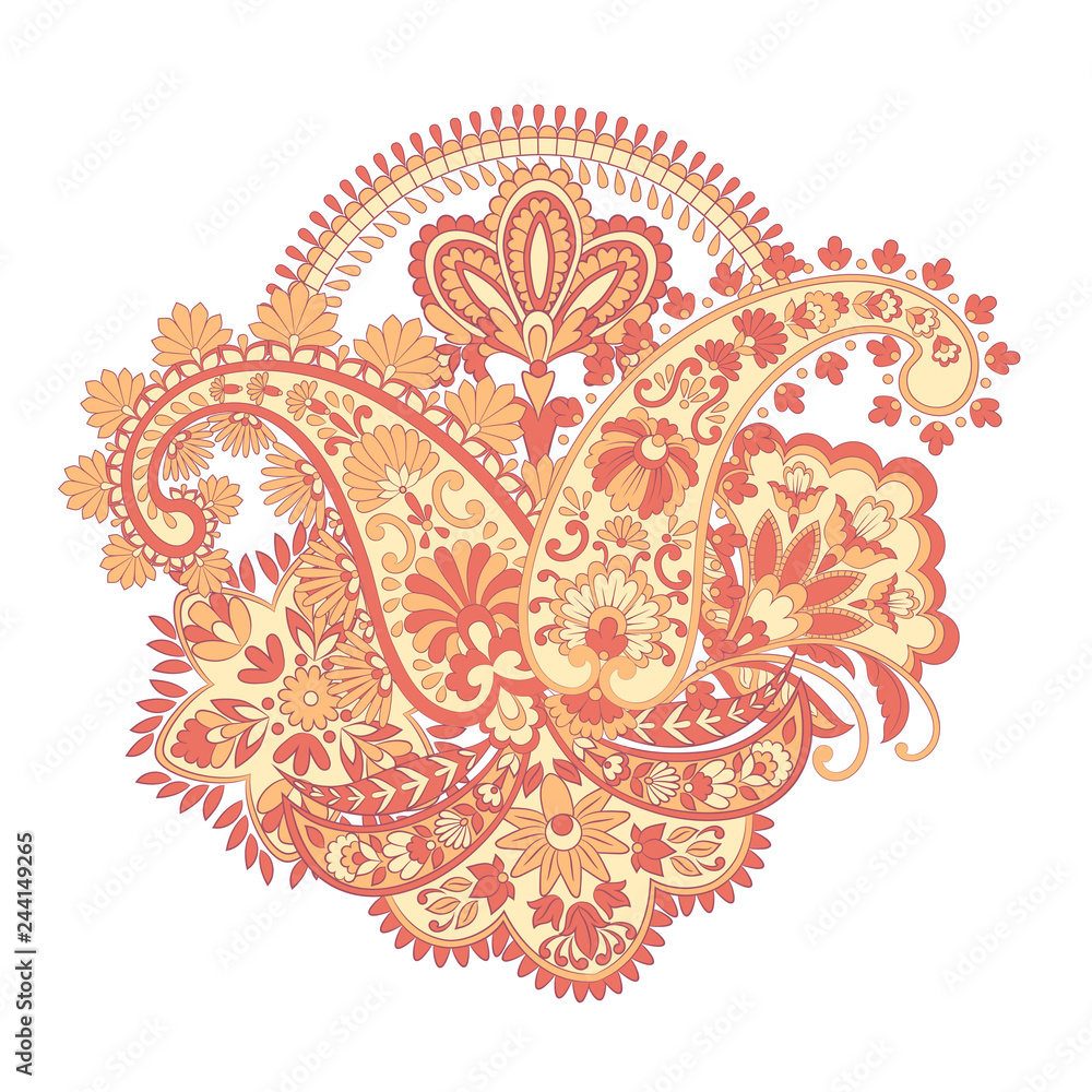 Indian, Persian Paisley isolated ornament