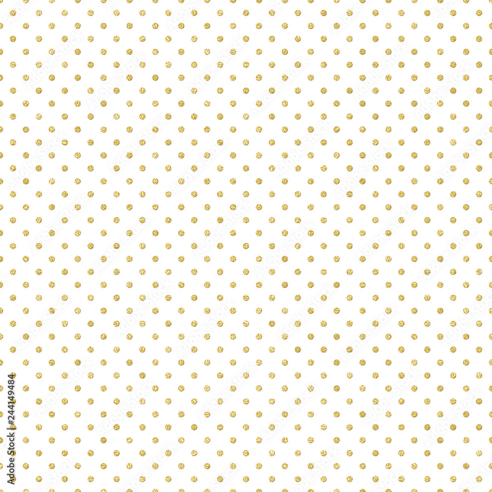 Seamless gold Polka dot pattern. Just drop to swatches and enjoy EPS 10