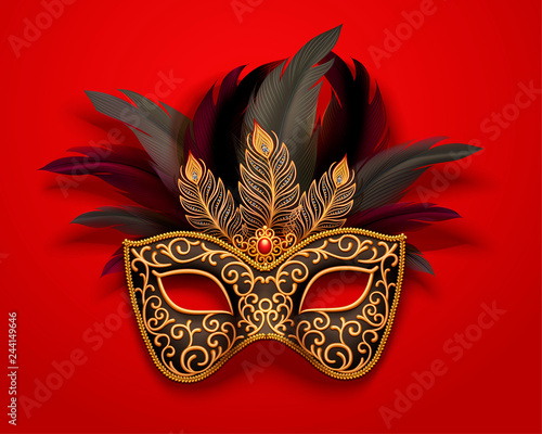 Black carnival mask