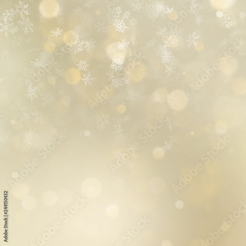 Christmas and New Year shimmering blur golden lights on abstract background. EPS 10