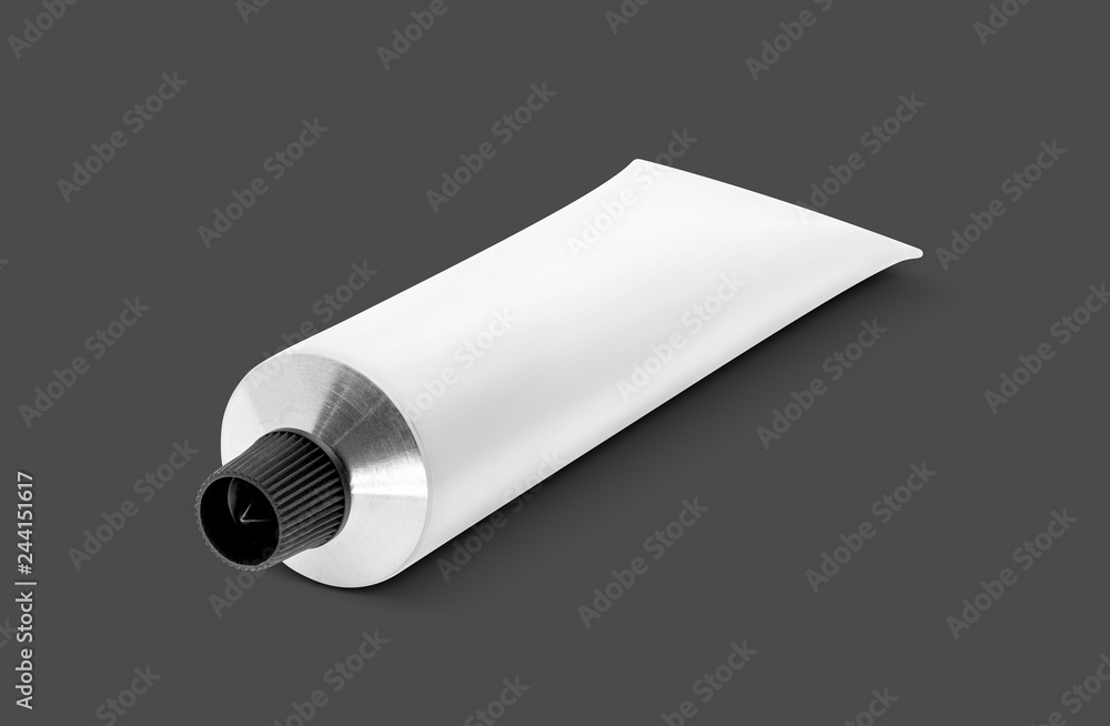 white aluminum toothpaste or cosmetic cream tube white aluminum toothpaste or cosmetic cream tube
