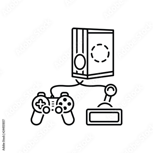 Black line icon for games