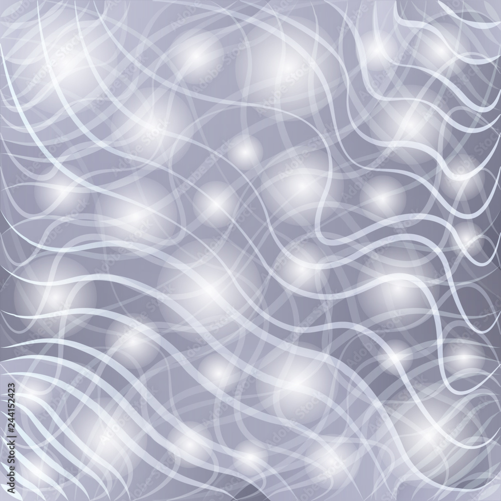 transparent white curves stripes and circles as abstract background