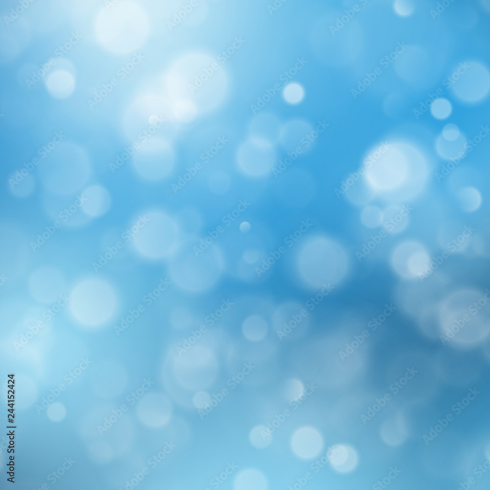 Obraz premium Abstract blue sky background with blur bokeh light effect. EPS 10