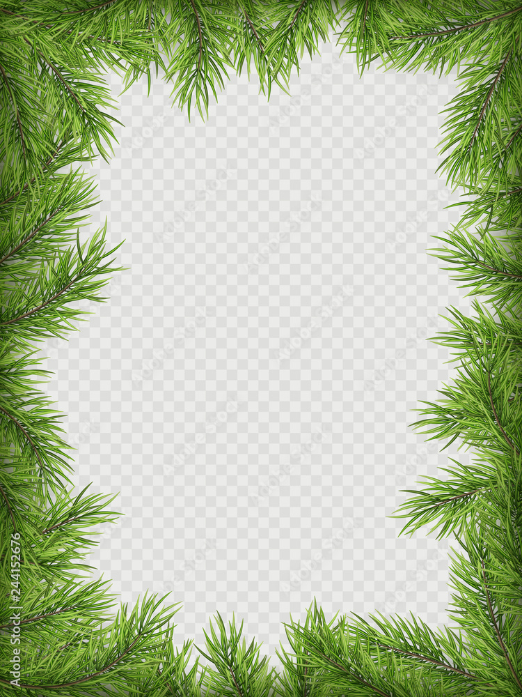 Christmas frame with pine branches and shadow. EPS 10 Christmas frame with pine branches and shadow. EPS 10