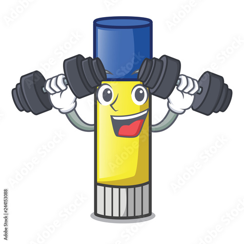 Fitness glue stick in the cartoon shape