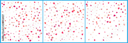 Red and pink hearts confetti 