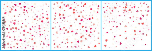 Red and pink hearts confetti 