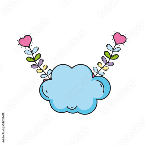 cute fairytale clouds icon